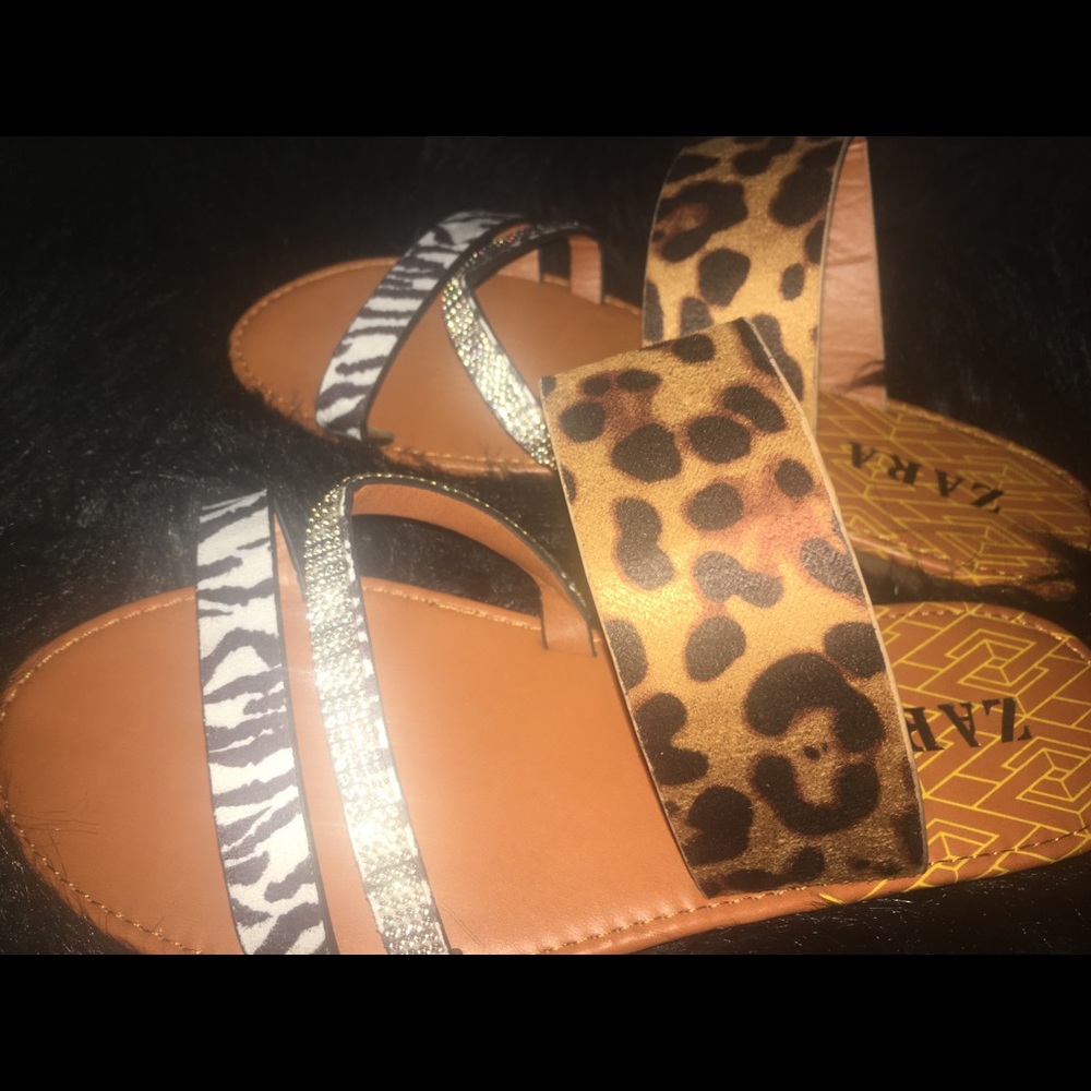 Cheetah/Zebra Exotic Sandals - Picture 6 of 7